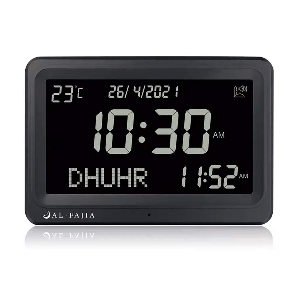 

Desktop LCD Screen Alarm Clock Multi-languages Gregorian Calendars 8 Athan Sounds Electronic Clock Azan Wall Clock Muslim Prayer Black