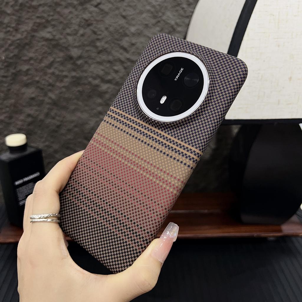 Applicable To Huawei Mate11PRO Mobile Phone Case Carbon Fiber Pattern Magnetic Suction Magic1 Kevlar Anti-drop P11 Protective Case