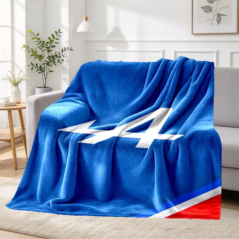 BWT Alpine F1 Racing Team (2) Pattern Blanket for Home Decoration, Bed, Sofa, Car Travel, Camping, Suitable for All Seasons, Birthday Christmas Gift