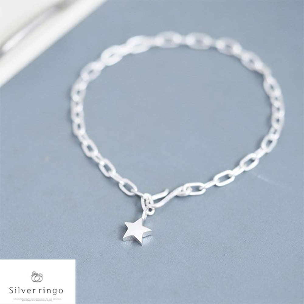 925 silver star-shaped bracelet star b