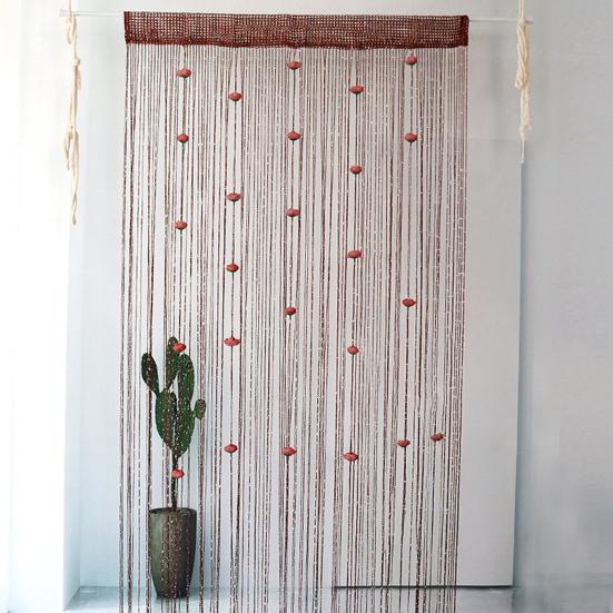Door String Curtain Wall Panel Fringe Tassel Room Divider Blind Tassel Screen with Roses