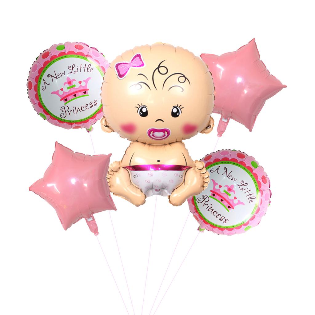 Baby Boy And Girl Babyshower Blue Pink Baby Birthday Christening Holiday Balloon Decoration Set