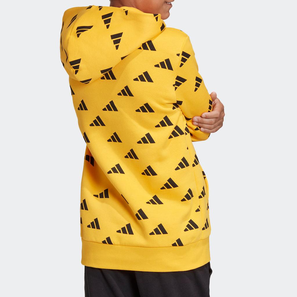 adidas Sweatshirt YB ID TP FZ HD Knitted Fabric Sports Fleece Lined Hooded Yellow Teenagers ED6403