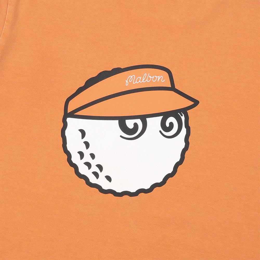 MALBON GOLF Antilles Pigment Round T-Shirt Orange