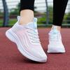 Women Breathable Soft Casual Sneakers Ladies Non-Slip Fitness Jogging Shoes Four Seasons Flying Weave Jelly Color Running Shoes