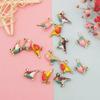 10 Stück DIY Schmuckzubehör Emaille 3D Kleiner Spatz Bunter Elster Vogel Anhänger Passend für Damen Armbänder Ohrringe Herstellung.