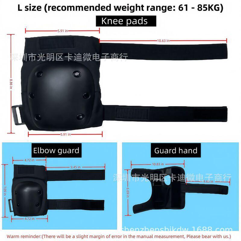 Cycling Protective Gear Set Adults Kids - Knee Elbow Wrist Palm Head Protection 6-Piece Safety Equipment