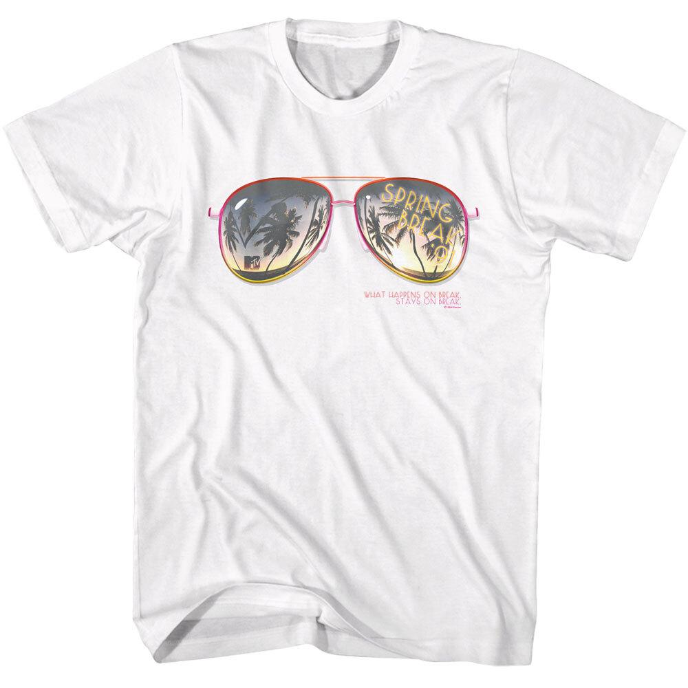 MTV Music Television Spring Break 91 Sunglasses Palm Trees Men s T Shirt Unisex T-Shirt L