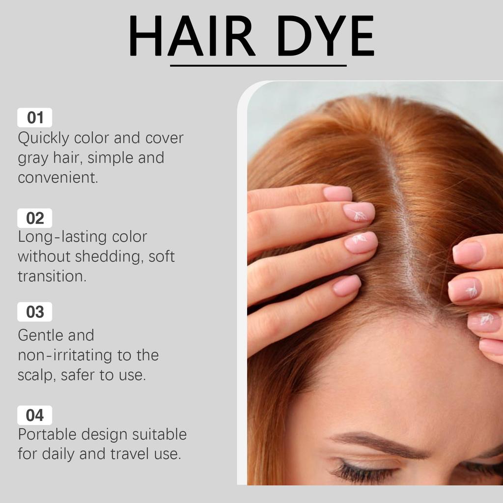 3Color Quick Touch-Up Hair Stick Temporary Color Stick Portable Temporary Quick Coverage Hair Pen Disposable Hair Dye Stick Comb