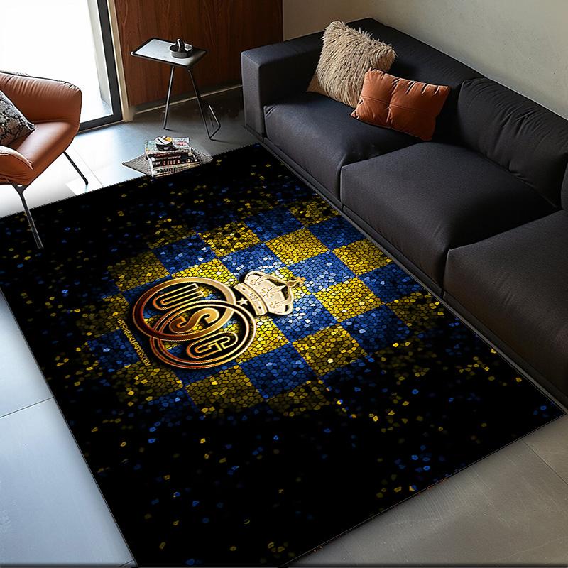 1PC rug Golden Crown Symbol Royale Carpet, Chair Rug,Area Rug for Office Bedroom living rooms bedroom, Doormat decor Christmas fan gifts