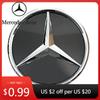 Autocolant Auto Pentru Mercedes Benz Grilă Frontală Emblema Oglindă Negru Lucios Logo Stea 3D Potrivit Pentru Mercedes Benz A C S SL CLA CLS GLA GLB