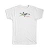 Gift T-Shirt : Niger Flag Colors Travel Expat Country Minimalist Lettering