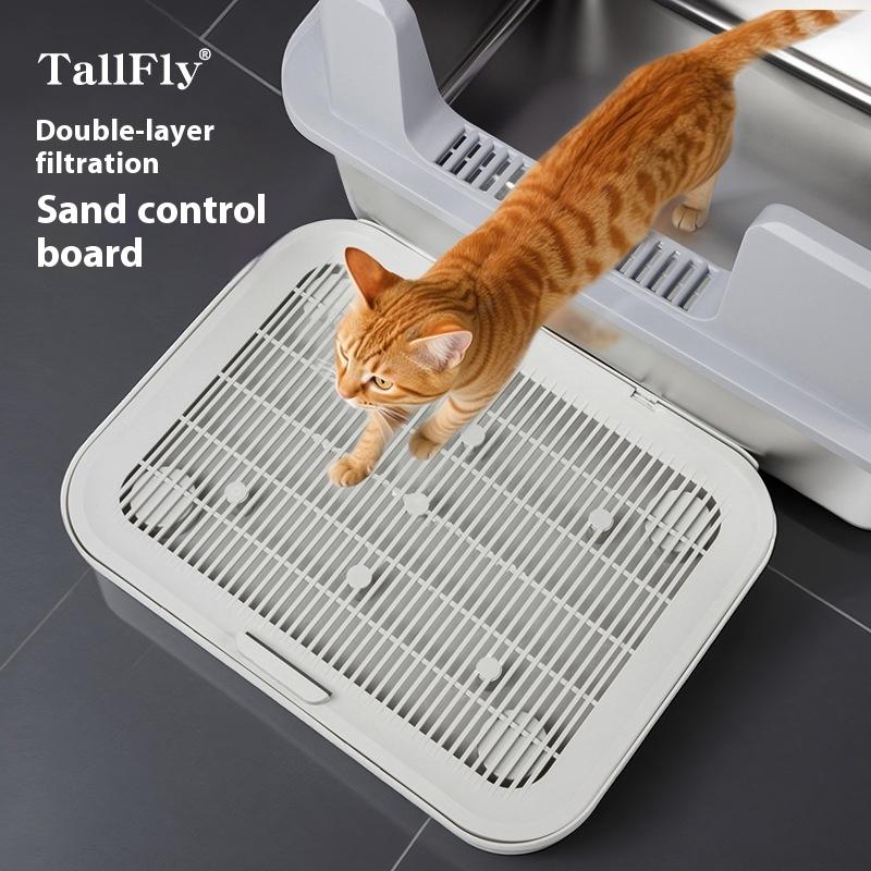 Double Layer Filter Pad Cat Litter Catcher With Filter Function Non Slip Large Size Double Layer Senior Filter Pad Pet Supplies
