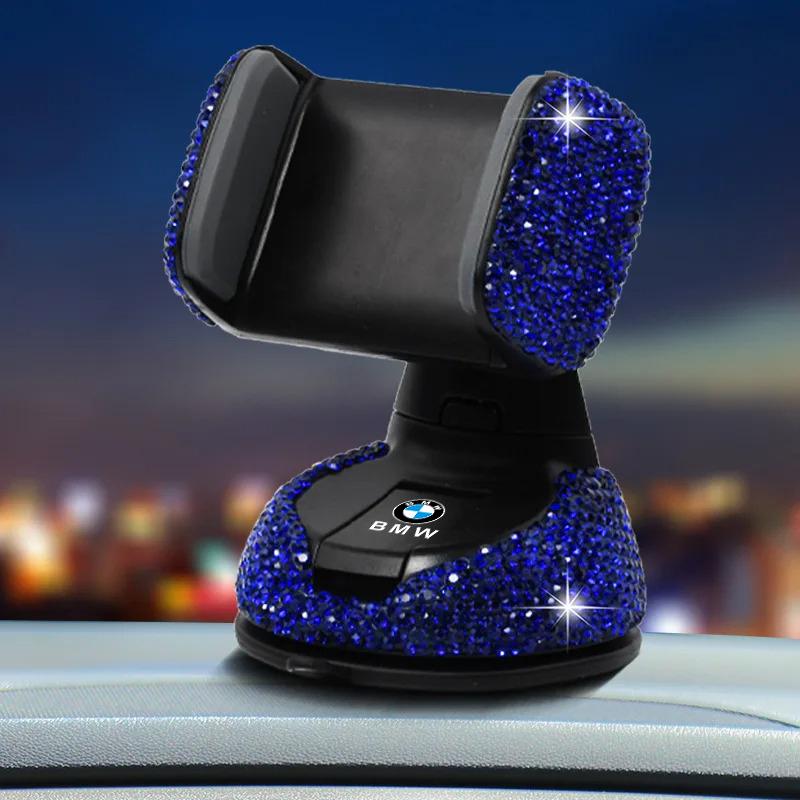 Rhinestone Decor Car Sturdy Phone Stand Durable Stylish For BMW E90 E60 E61 E93 E87 E36 E46 E39 E53 F30 Styling Auto Accessories