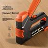 Manual Nail Guns Stapler Tool with 6 in 1 Compatibility for Staple Brads and Door Nails Ergonomic Handle Quick Loading System Steel Construction
