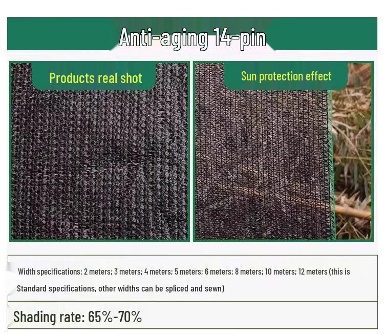 Thickened Encrypted Outdoor Sun Net for Vegetable Fields and Greenhouses