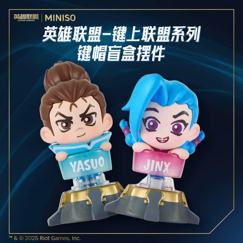 Miniso Official League Of Legends Lol Keycap Blind Box Collectible Figurine Desktop Ornament Gaming Peripheral For Game Lovers