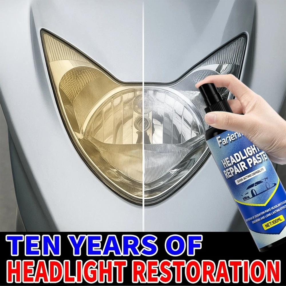 Professionelles Autoscheinwerfer-Restaurationsspray, ein einfach zu bedienendes Scheinwerfer-Wartungsset, das oxidierte, vergilbte und trübe