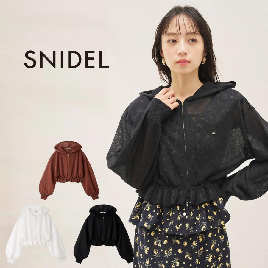 SNIDEL Cool Touch Sheer Knit Parka swnt263325 Women s Tops Transparent Cooling Protection Sun Protection Cool Outerwear SNIDEL