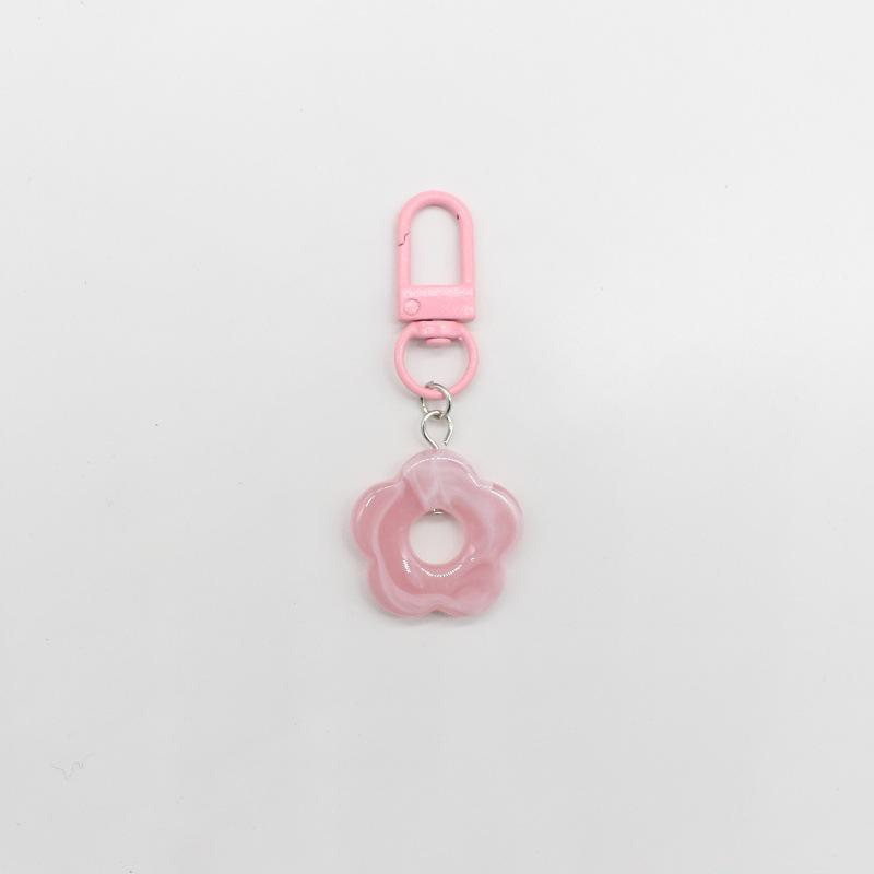 Trendiger blumenförmiger Schlüsselanhänger-Anhänger in Bonbonfarben für Damenhandtaschen
