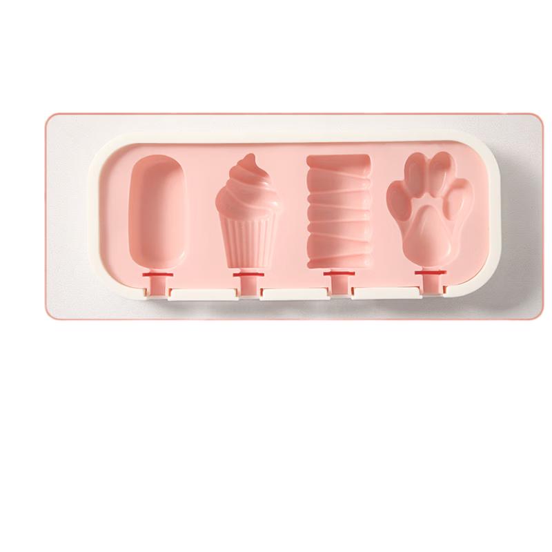 Xidien Silicone Ice Cream Popsicle Mold with Reusable Sticks
