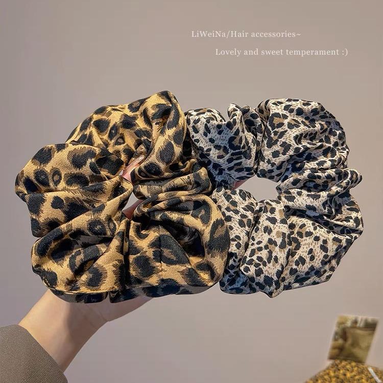 Korean Leopard Print Elastic Hair Tie for Stylish Women