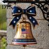 Decorative Patio Hanging Ornament Spirit of Liberty Eagle Bell, 250th Anniversary Wall Mounted Independence Day Home Patriotic Metal Bell for