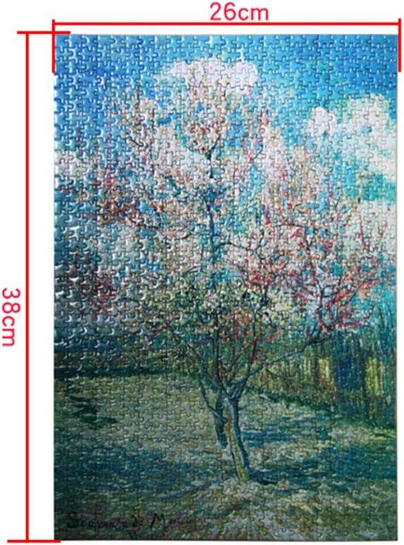 The 1000-piece jigsaw puzzle "Peach Blossom" by Douself is designed for both adults and children as an entertaining DIY toy and a creative gift