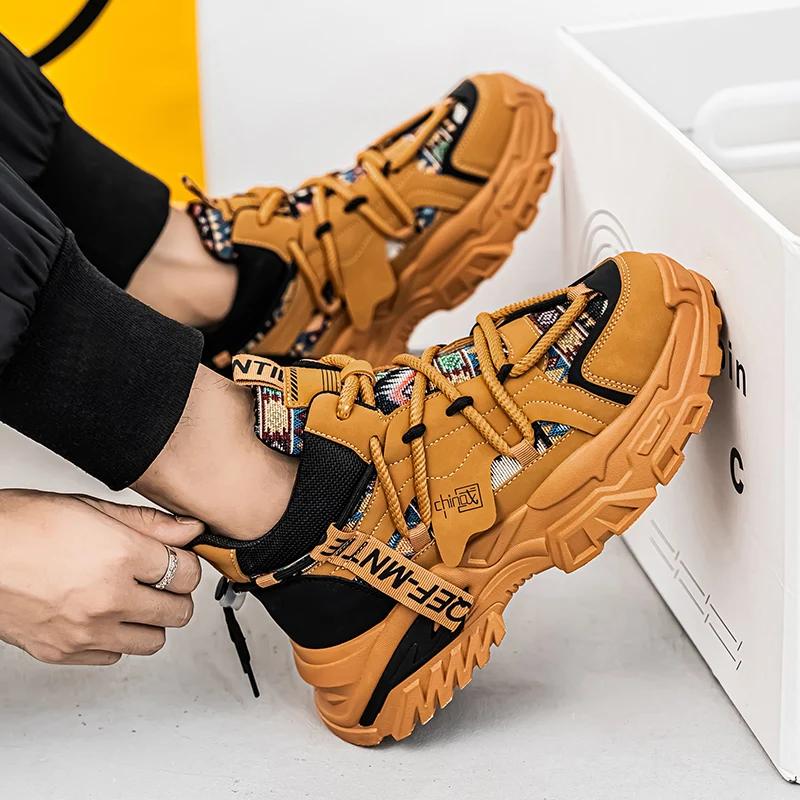 New Luxury Men's Patchwork Casual Sneakers Comfortable Platform Shoes Designed Height Increasing Sneakers Men Casual Sports Shoe