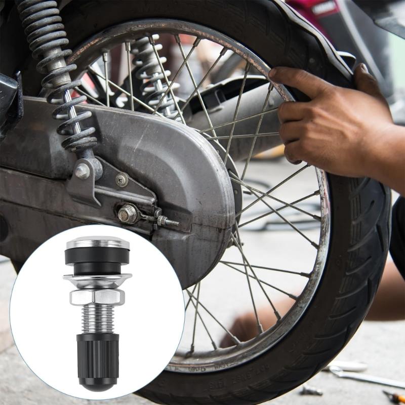 Brass Tire Valves Stem For Vehicle Motorcycle Tubeless Tires Crimped Installation Corrosion Resistant Durability Design