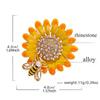 High End Fashion Alloy Drip Sunflower Brooch, Daisy Bee Brooch, Brooch, Suit Accessories