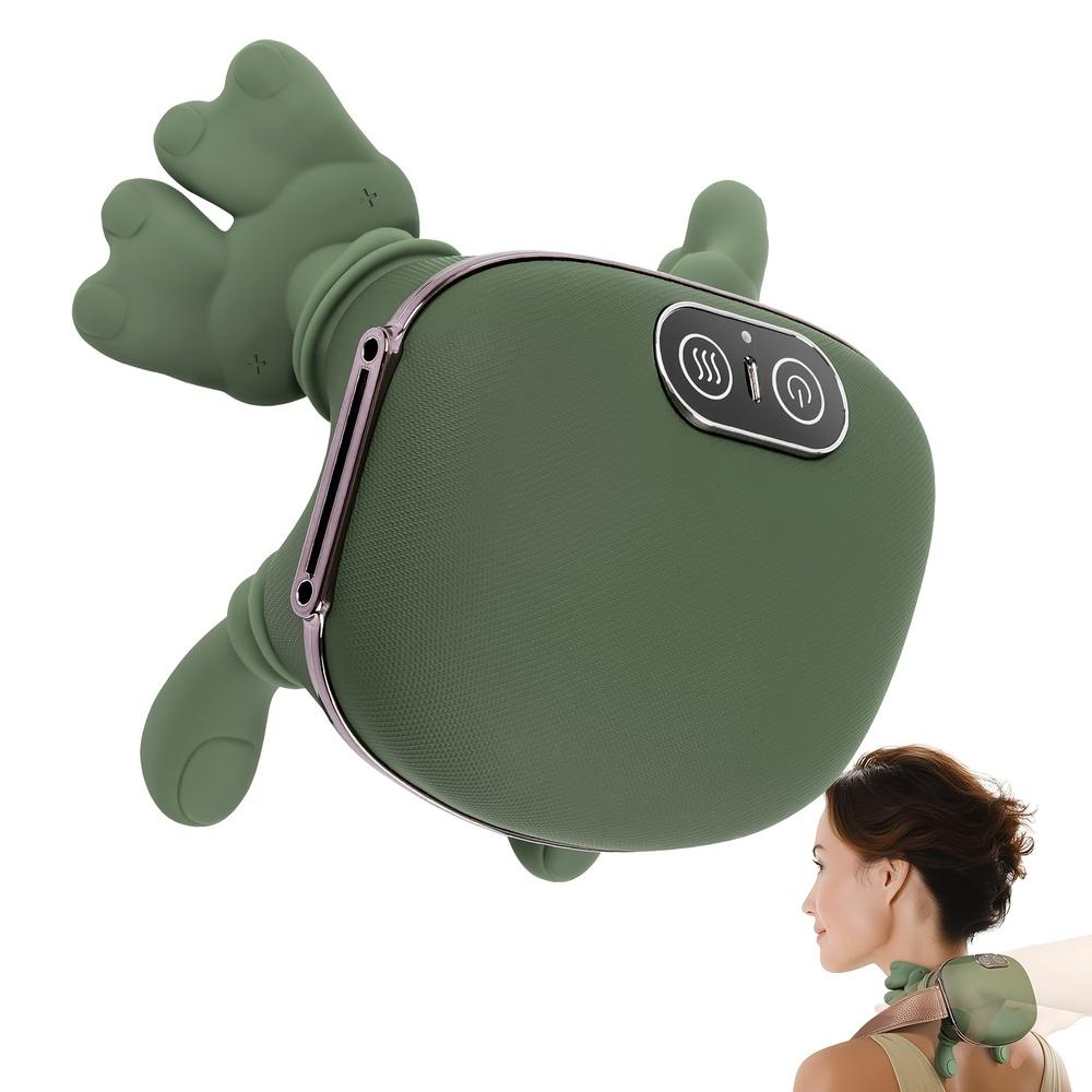 

N7 Neck massager for relief deep tissue Portable Shiatsu Neck and Back Massager, Simulated Human Hand Design for Relief зелёный