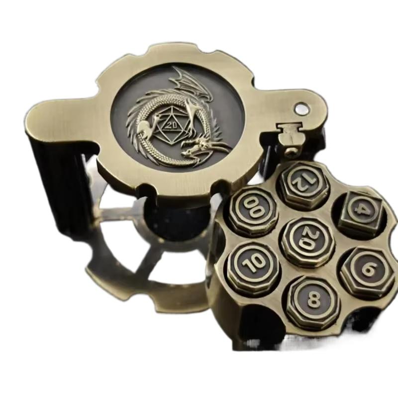 

Gyro Metal Revolver Bullet Dice Set Dice Cthulhu Board Game Dice Zinc Alloy Entertainment Reunion Drinking Board Game