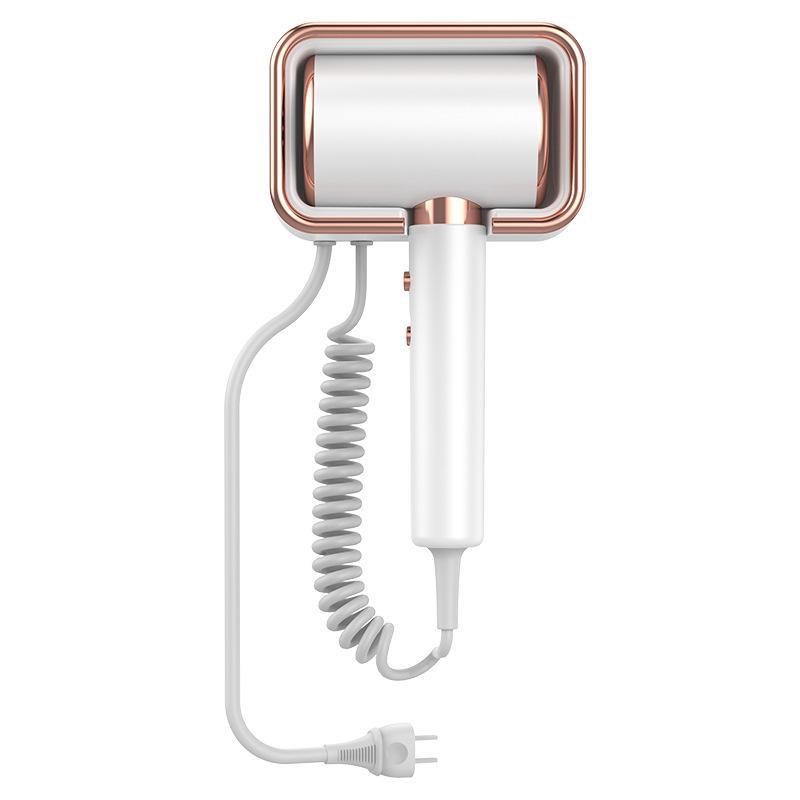 Wall-Mounted High-Power Hotel Hair Dryer with Bathroom-Friendly Design and Punch-Free Installation