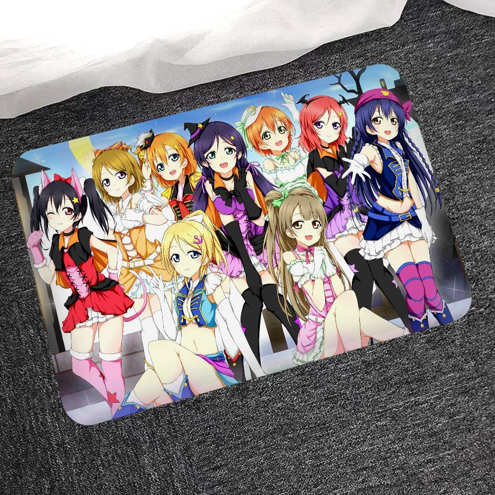 Anime Link! Like! Love Live! Bathroom Mat Kids Room Bedroom Decoration Balcony Anti-Slip Doormat Living Room Welcome Rug