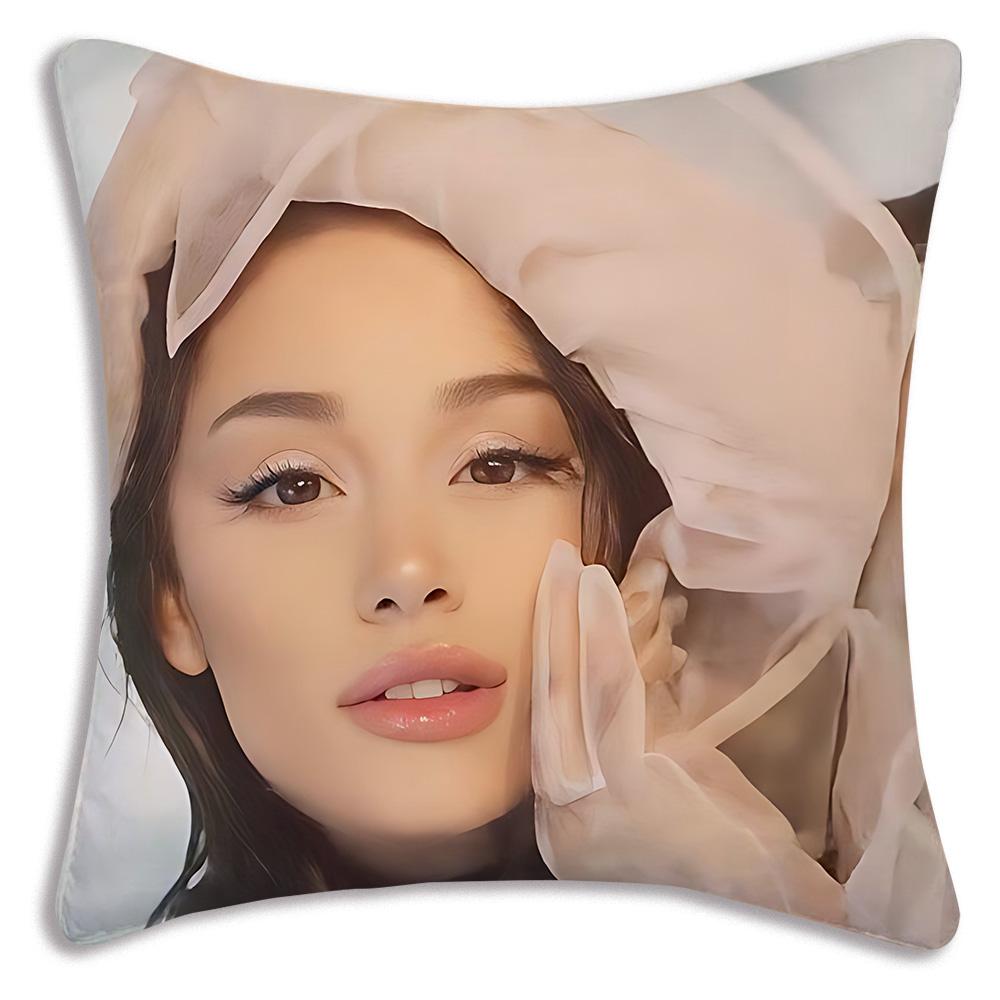 Singer For Arianas G-Grande Pillow Covers Cartoon Sofa Decorative Home Double-sided Printing Short Plush Cute Cushion Cover
