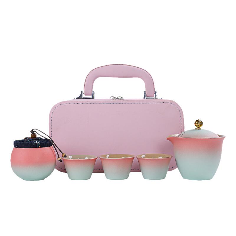 Nordic Ceramic Portable Travel Tea Set with Capsule Bag