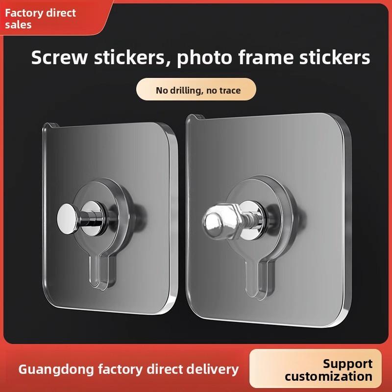 Adhesive Wall Hooks Acrylic Nodrill Strong Hold For Photo Frame Hanging