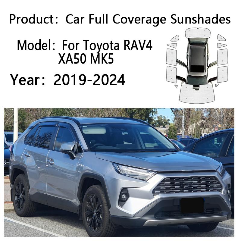 Car Sun Shades For Toyota RAV4 XA50 MK5 2019-2024 2023 Sunshade Full Covers Windshield Blackout Anti UV Visors Auto Accessories