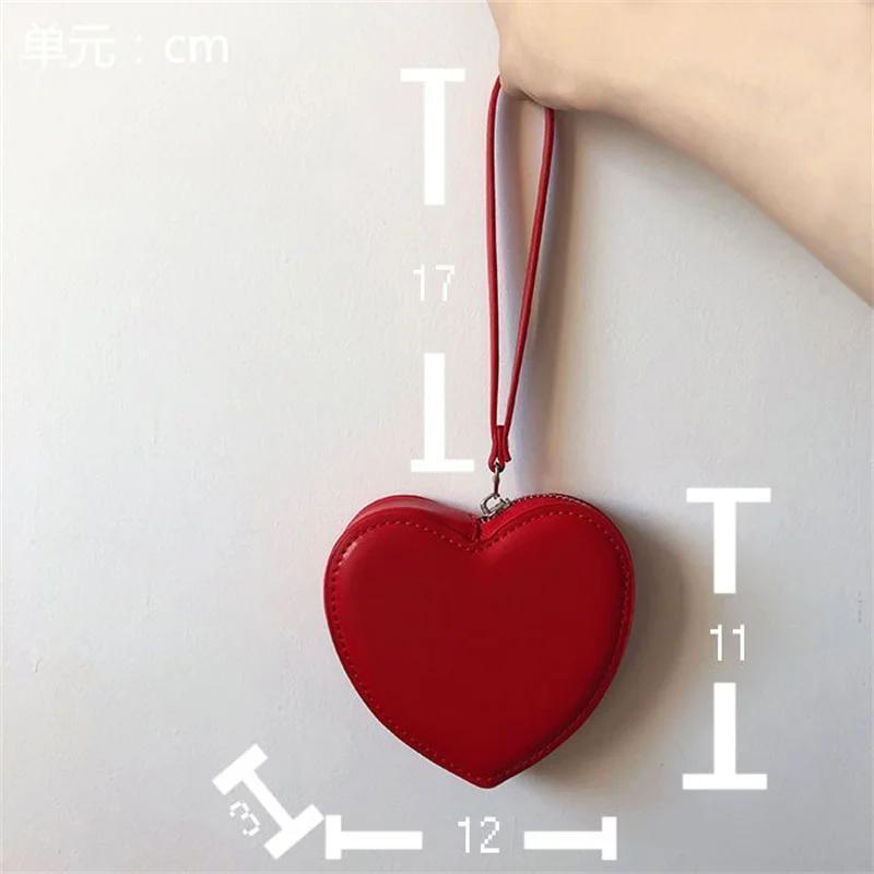Womens Wallets for Women Purses for Girls Kawaii PU Leather Heart Bag