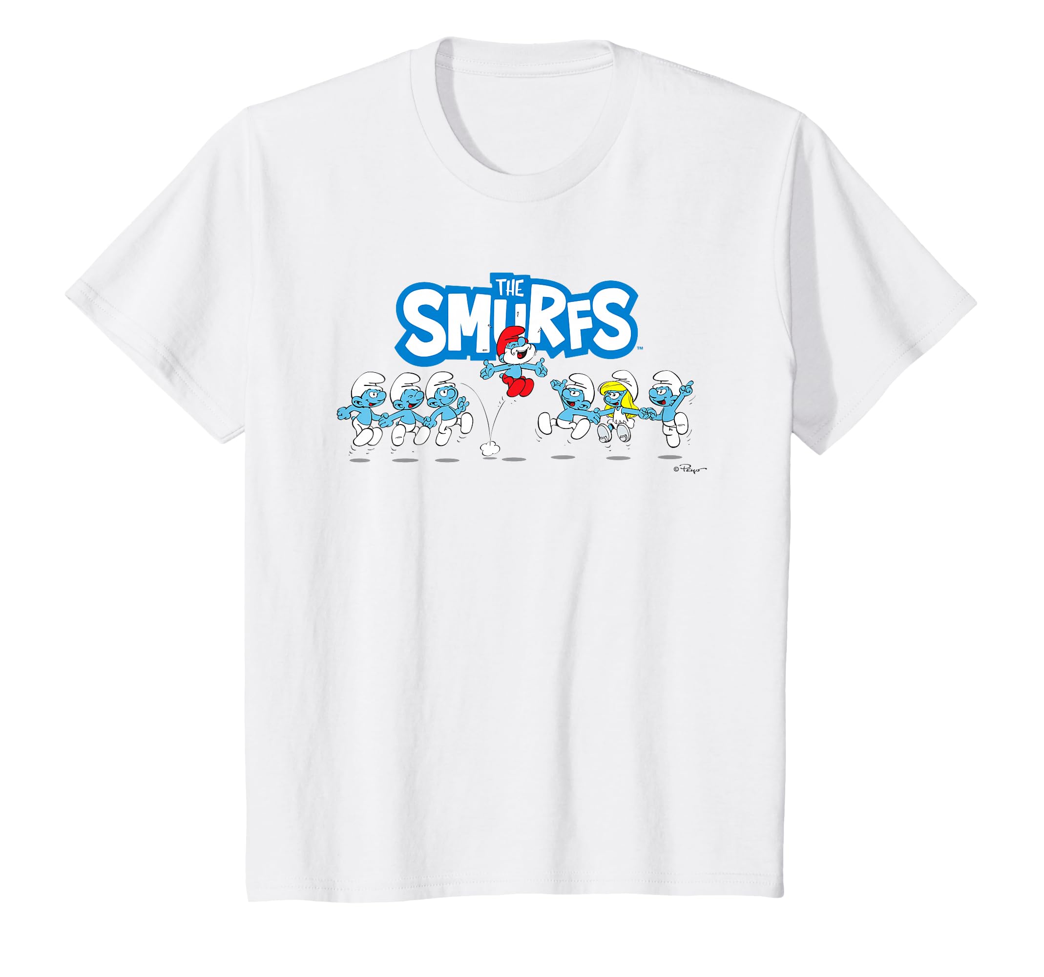 

Smurf Jumping Logo Daddy Smurf Kids T-Shirt
