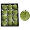 Festive Home Decoration Olive Green Christmas Ball Ornaments Easy Hanging Christmas Balls Christmas Pendant Soft Velvet Texture
