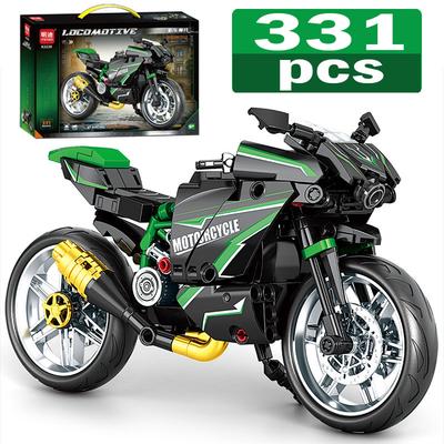 Città Retro Tecnico Moto Auto Blocchi Costruzioni Corsa Moto Veicolo Mattoncini Giocattoli per Bambini Regali