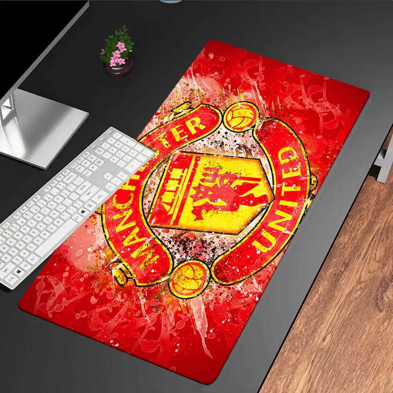 Flaming Manchester Crest Mouse Pad, Gaming Mouse Pad, Keyboard Pad, Desk Decor for Computer Notebook Fan Gift Birthday Gift