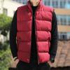 Heren Gilet Opstaande Kraag Mouwloos Slim Fit Vest Jas met Zakken Effen Kleur Ritssluiting Winddicht Gewatteerd Gilet