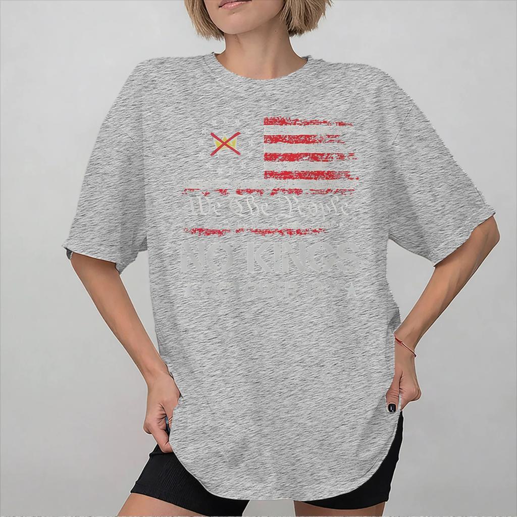 Printed No Kings In America T Shirt for Unisex Women Cotton Tee Shirt Short Sleeve Clothing