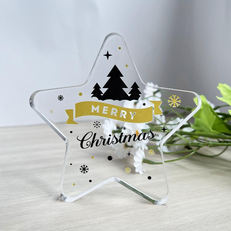 Pentagramm Klares Acryl Geschenk für Freunde und Familie Schlafzimmer Schreibtisch Verschönerung Ornamente