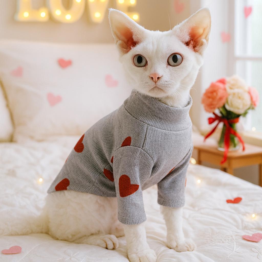 Pet circle, dog small dog clothes, cat clothing, autumn and winter Valentine's Day love collection