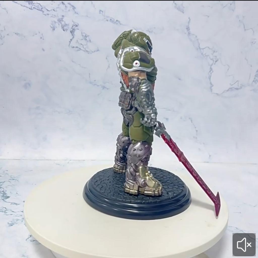 21CM Doom Slayer Eternal Action Figure Modello da Collezione Statua Anime Cacciatore Distruttore Akam Statuetta Ornamento da Scrivania Giocattolo in PVC Regalo