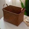 Brown Dirty Clothes Basket Imitation Rattan Weaving Home Storage New Storage Basket  Laundry